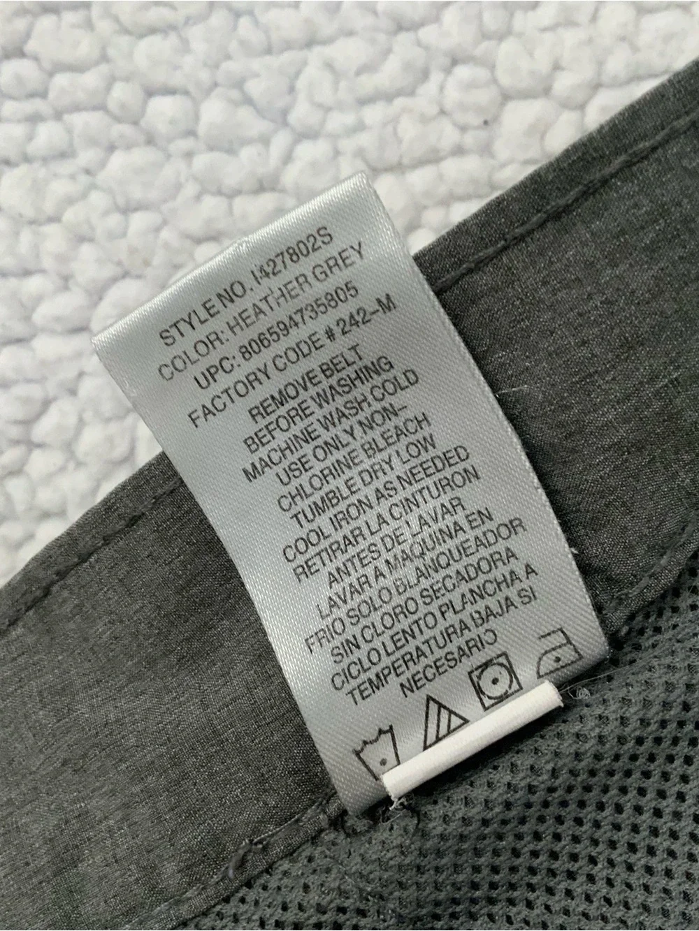 IRON Clothing Cargo Shorts Size 36 Stretch Gray 8 Pockets Performance Fabric
